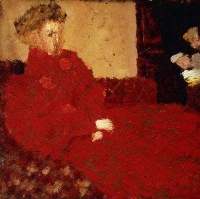 Kırmızılı Kadın, Oturan; Kırmızı Oturan Kadın, 1892 dolayları by Edouard Vuillard