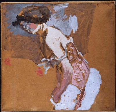 Kırmızı Korseli Kadın by Edouard Vuillard