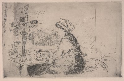Buketli Kadın, c.1924 (gravür) by Edouard Vuillard
