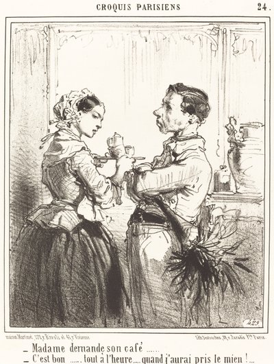 Madam kahvesini ister by Edouard de Beaumont