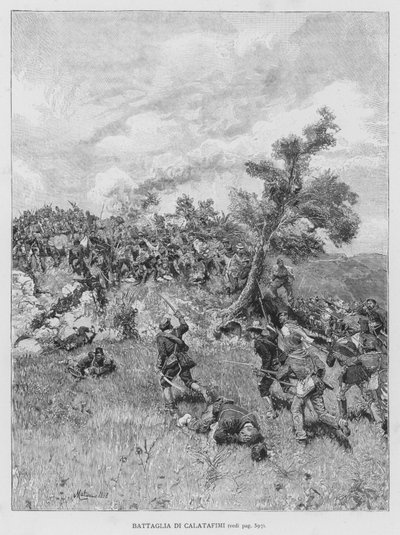 Calatafimi Savaşı (gravür) by Edouardo Matania