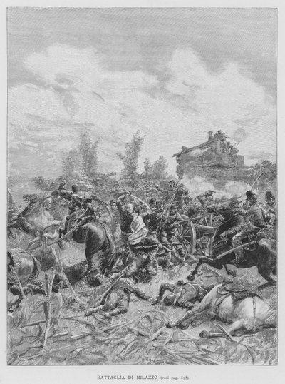Milazzo Savaşı (gravür) by Edouardo Matania