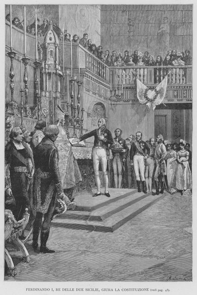 Ferdinand I, İki Sicilya Kralı, Anayasa