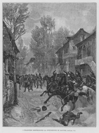 Fransız Dağılımı Savoy Seferi (gravür) by Edouardo Matania