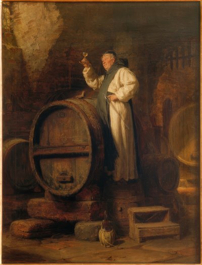 Mahzende şarap tadımı by Eduard von Grutzner