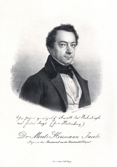 Moritz Hermann von Jacobi'nin Portresi 1801-1874, 1837. by Eduard Hau