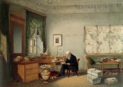Baron Alexander von Humboldt (1769-1859) Çalışmasında by Eduard Hildebrandt