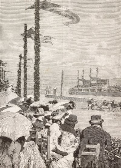 Pompeian festivallerinde at yarışları, Pompeii, İtalya, Edoardo Dalbono
