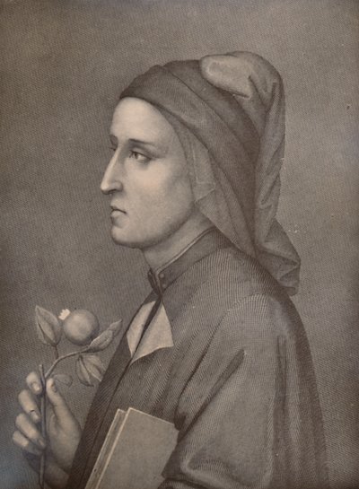 Dante Alighieri, İtalyan şair, 19. yüzyıl 1894 by Eduardo Chiossone