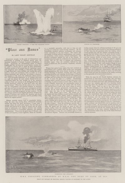 Denizde York Dükü SAİK tarafından komuta edilen HMS Crescent by Eduardo de Martino