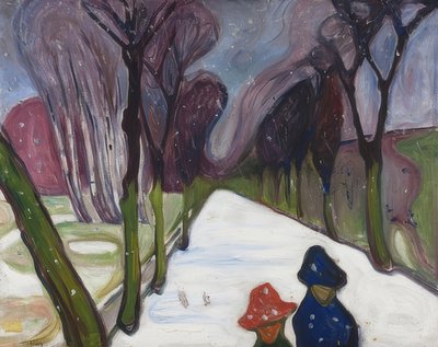 Kar fırtınasında cadde. 1906 by Edvard Munch