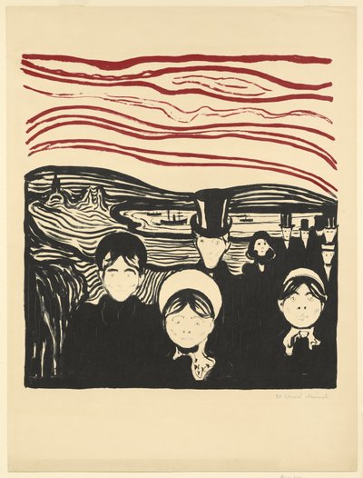 Kaygı, 1896 by Edvard Munch