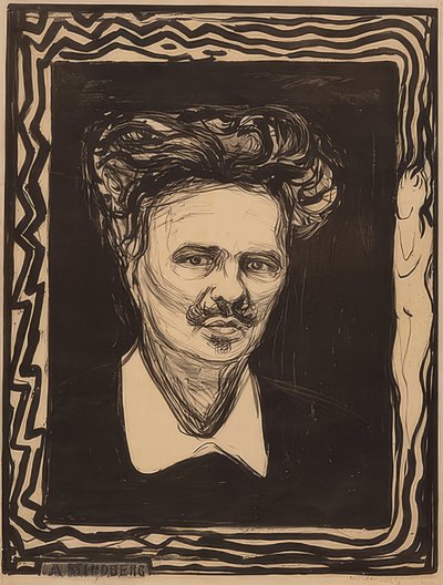 Ağustos Strindberg. 1896 by Edvard Munch