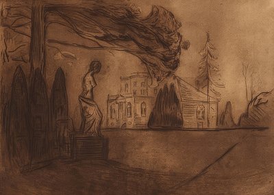 Geceleri bahçe. 1902 by Edvard Munch