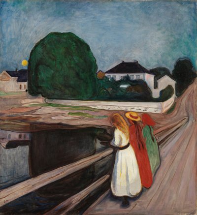 İskeledeki Kızlar, 1901 dolayları by Edvard Munch