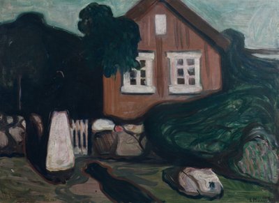 Ay ışığında ev by Edvard Munch