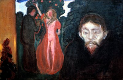 Kıskançlık, 1895 by Edvard Munch