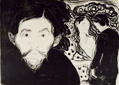 Kıskançlık, 1896 by Edvard Munch