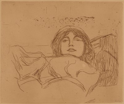 Genç kadın. 1896 by Edvard Munch