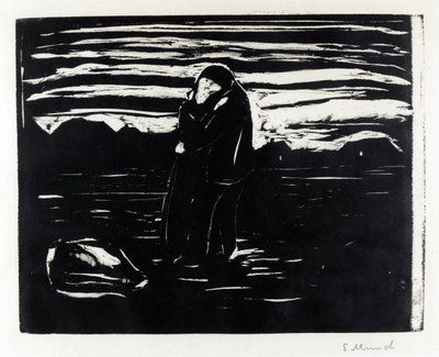 "Tarladaki Öpücük" (Tarlada Öpücük) Gravür Edvard Munch (1863-1944) by Edvard Munch