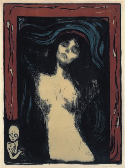 Madonna Seven Kadın, 1895-1900 by Edvard Munch