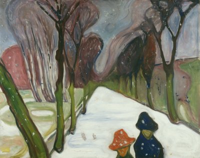Caddede Yeni Kar by Edvard Munch