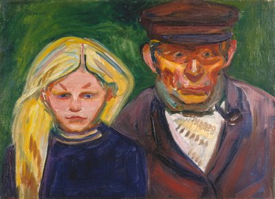 Yaşlı Balıkçı ve Kızı by Edvard Munch