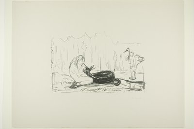 Omega ve Geyik by Edvard Munch