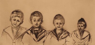 Dört ıhlamur çocuğun portresi. 1902 by Edvard Munch
