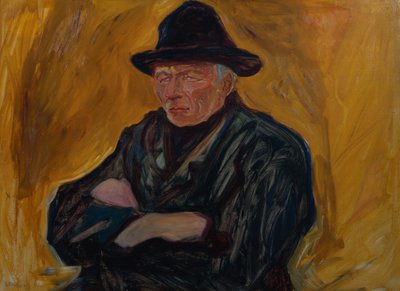 Sarı arka plana karşı denizci, c.1908 by Edvard Munch