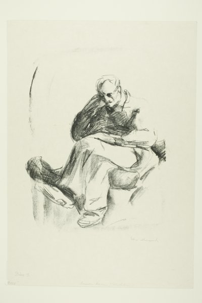 oturan adam by Edvard Munch
