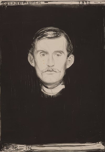 Otoportre. 1895 by Edvard Munch