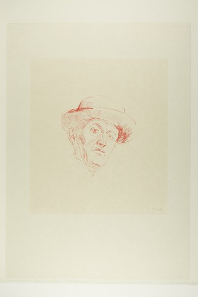 Şapka I ile Otoportre by Edvard Munch