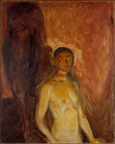 Cehennemde Otoportre Resim Edvard Munch (1863-1944) 1895 yakl. Güneş. 81.5x65.5 cm Oslo, Belediye Sanat Koleksiyonları Munch Müzesi (Musee Munch) by Edvard Munch