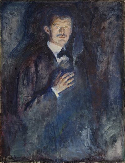 Sigara ile Otoportre by Edvard Munch