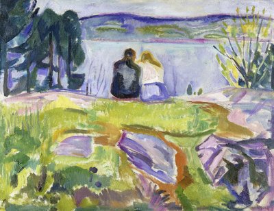 İlkbahar (Kıyıdaki Aşıklar) by Edvard Munch