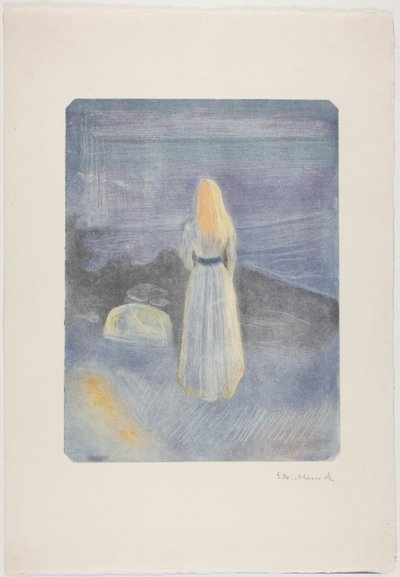 Sahilde genç kadın by Edvard Munch
