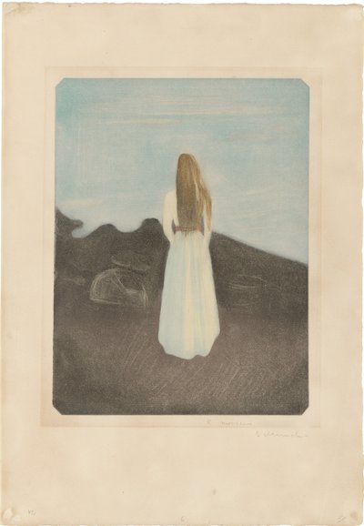 Sahilde genç kadın by Edvard Munch