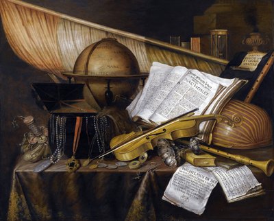 Vanitas Natürmort - Resim Edwaert Collier (1642-1708) by Edwaert Colyer or Collier