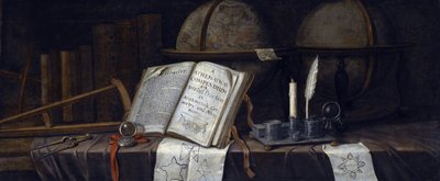 Vanitas Natürmort par Edwaert Collier (1642-1708), - Tuval üzerine yağlı boya, 41,9x98,8 - Özel Koleksiyon by Edwaert Colyer or Collier