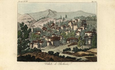 Portaria köyünün görünümü, Teselya, Yunanistan by Edward (after) Dodwell