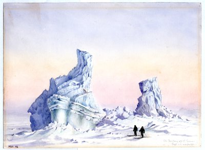 Cape Evans açıklarında bir Buzdağı, 1-11 Eylül 1911 (kağıt üzerinde wc) by Edward Adrian Wilson