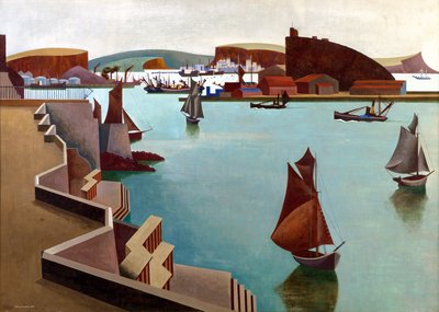Cattewater, Plymouth Sesi by Edward Alexander Wadsworth