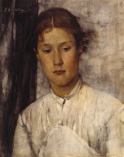 Av Bekçisinin Kızı (kağıt üzerine suluboya) by Edward Arthur Walton