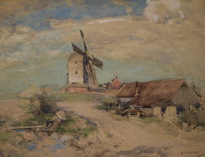 Yel Değirmeni, c.1900-04 (suluboya) by Edward Arthur Walton