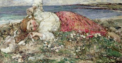 Mutlu Yaz (tuval üzerine yağlı boya) by Edward Atkinson Hornel