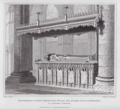 Kral Henry 4 ve Navarre Kraliçesi Joan anıtı, Canterbury Katedrali