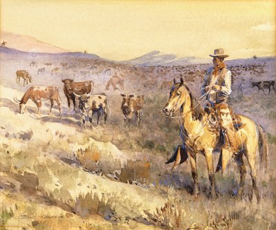 otlayan sığır by Edward Borein