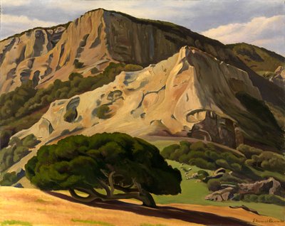 Oaks and Rocks -- San Luis Obispo, 1930. by Edward Bruce