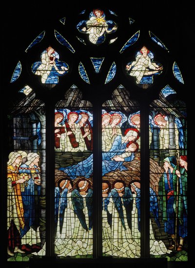 Harwarden, St Deiniol, Morris & Co., Edward Burne-Jones, The Nativity, 1898 by Edward Burne Jones
